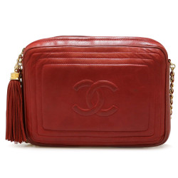 Sac Caméra rouge CHANEL vintage