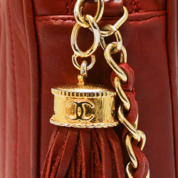 Sac Caméra rouge CHANEL vintage