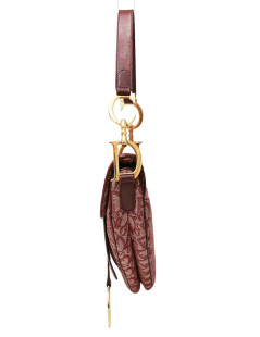 DIOR Saddle bag in burgundy Monogram