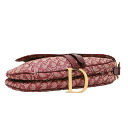 DIOR Saddle bag in burgundy Monogram