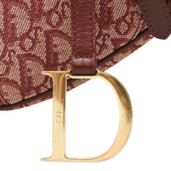 DIOR Saddle bag in burgundy Monogram