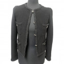 Veste CHANEL noire t34 tweed