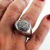 Bague HERMES armoiries H argent