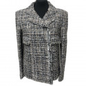 Veste T40 CHANEL tissage Lesage sequins argent