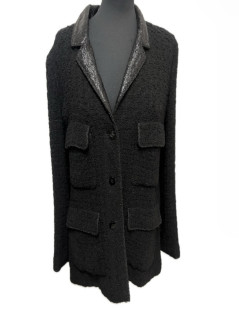 Veste T 42 CHANEL tweed noir