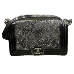 Sac Boy CHANEL sequins noirs