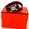 montre heure H HERMES acier mm