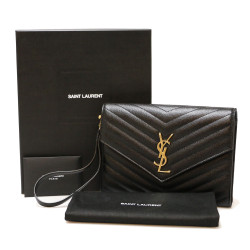 Pochette Cassandre YSL SAINT LAURENT cuir grainé