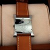 montre heure H HERMES acier mm