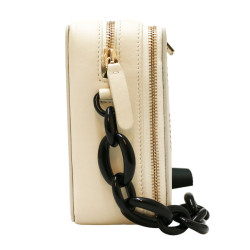 Mini sac LANVIN cuir beige