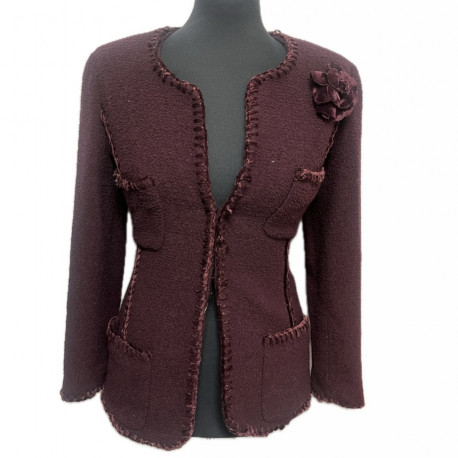 Veste CHANEL tweed prune