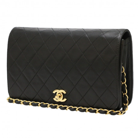 A REPARER Sac enveloppe vintage CHANEL noir