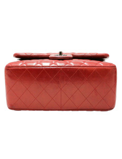  CHANEL red quilted lambskin Jumbo bag