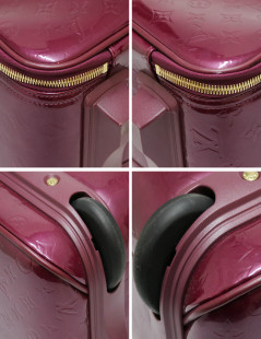 LOUIS VUITTON purple patent leather suitcase