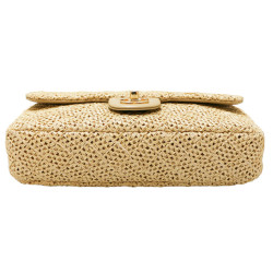 Sac CHANEL paille Timeless beige