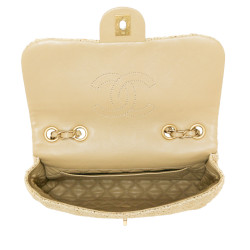 Sac CHANEL paille Timeless beige