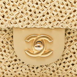 Sac CHANEL paille Timeless beige