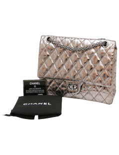 CHANEL silver 2.55 bag