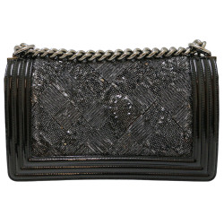 Sac Boy CHANEL sequins noirs