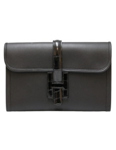 HERMES Jige clutch swift leather and alligator