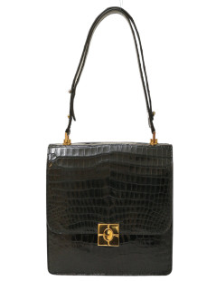 HERMES Croisade bag in midnight blue crocodile