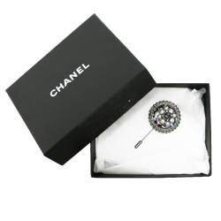 Broche Epingle CHANEL argent perles nacrées