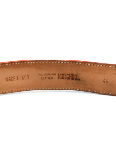 Ceinture MOSCHINO cuir orange