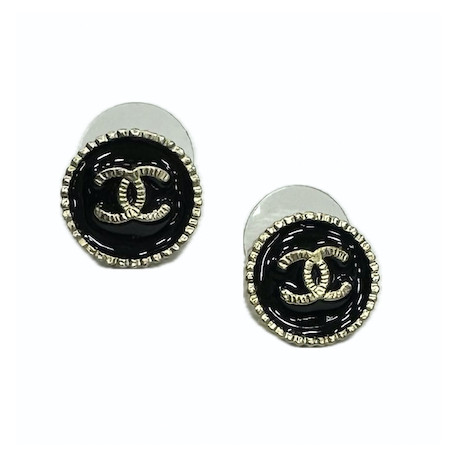 Boucles d'oreilles CHANEL CC noir