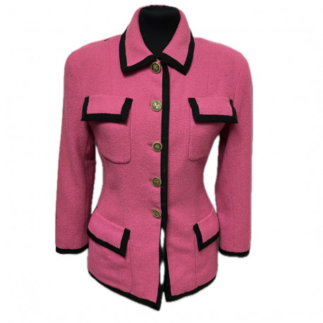 Veste T 38 CHANEL rose Vintage