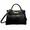 Kelly 35 HERMES box noir crocodile