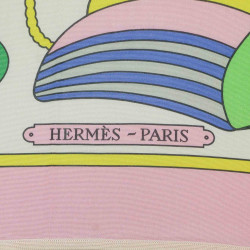 Carré HERMES jersey de soie Thalassa