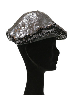 Béret T M CHANEL sequins noirs