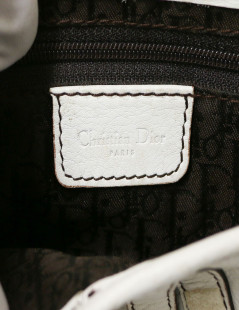 Saddle CHRISTIAN DIOR White grained leather