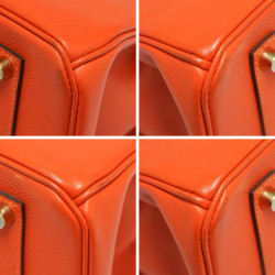 Birkin horseshoe HERMÈS orange et taupe