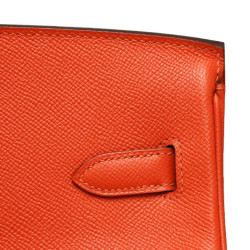 Birkin horseshoe HERMÈS orange et taupe