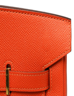 Birkin horseshoe HERMÈS orange et taupe