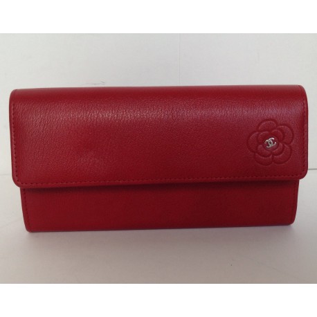 long porte-monnaie CHANEL rouge