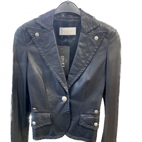 Veste VALENTINO cuir lisse noir