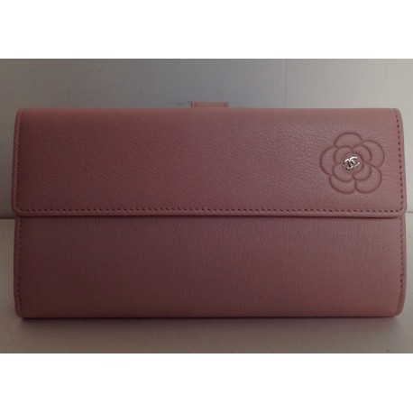 long porte-monnaie CHANEL rose