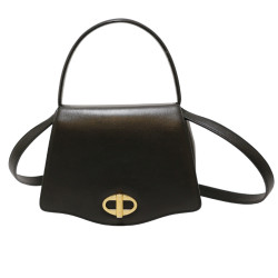 Sac CARTIER cuir noir Vintage