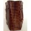 sac CHANEL, crocodile marron vintage