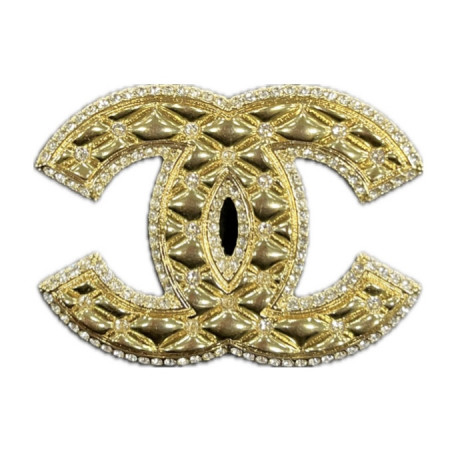 BroBroche CHANEL dorée matelassé