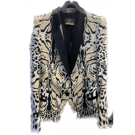 Veste T 36 ROBERTO CAVALLI imprimé panthère