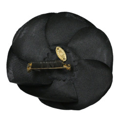 Broche camélia CHANEL noir