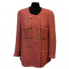 Veste CHANEL croisée tweed corail