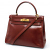 Sac Kelly 28 vintage rouge H HERMES