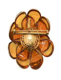 MARGUERITE DE VALOIS vintage camellia brooch