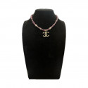 Collier CHANEL rose et strass