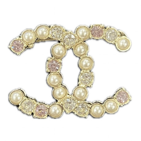 Broche CHANEL perles strass