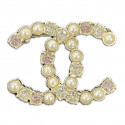 CHANEL rhinestones and pearly beads brooch